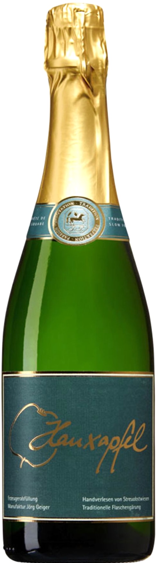 Apfelschaumwein vom Hauxapfel trocken