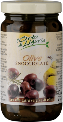 Oliven »snocciolate« (entkernt, schwarz)